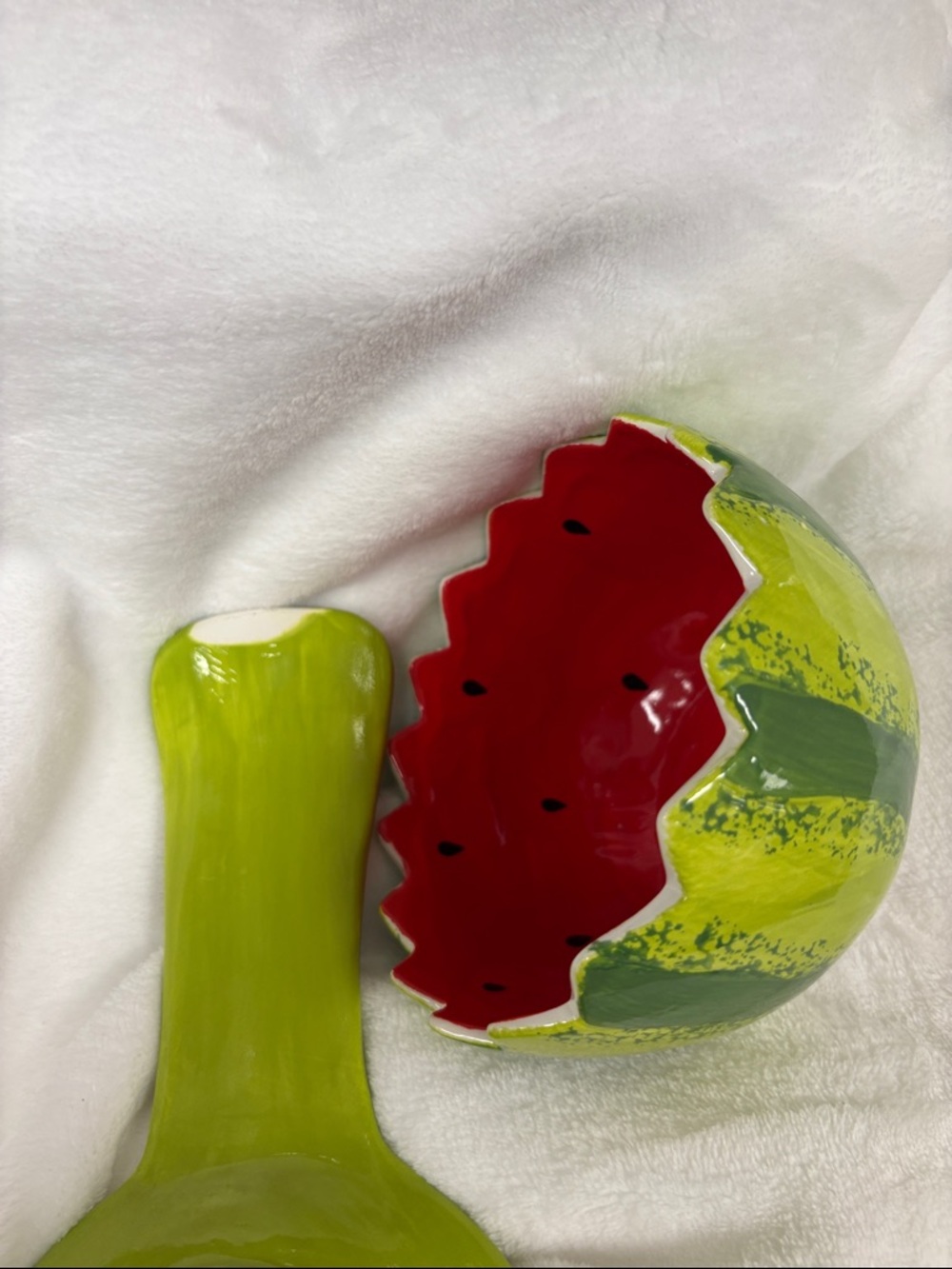 Watermelon Ceramic Spoon Rest and Dip Bowl Set - Picture 5 of 8